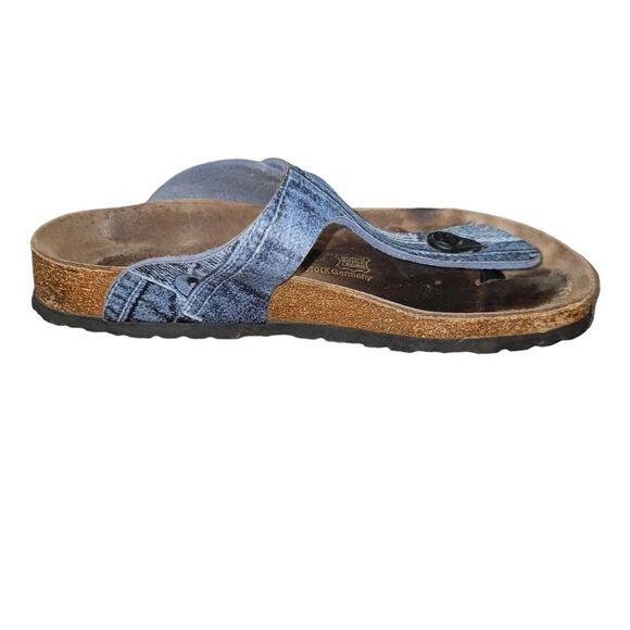 Birkenstock Papillio Gizeh Denim Print Sandal size 39 - Picture 3 of 9